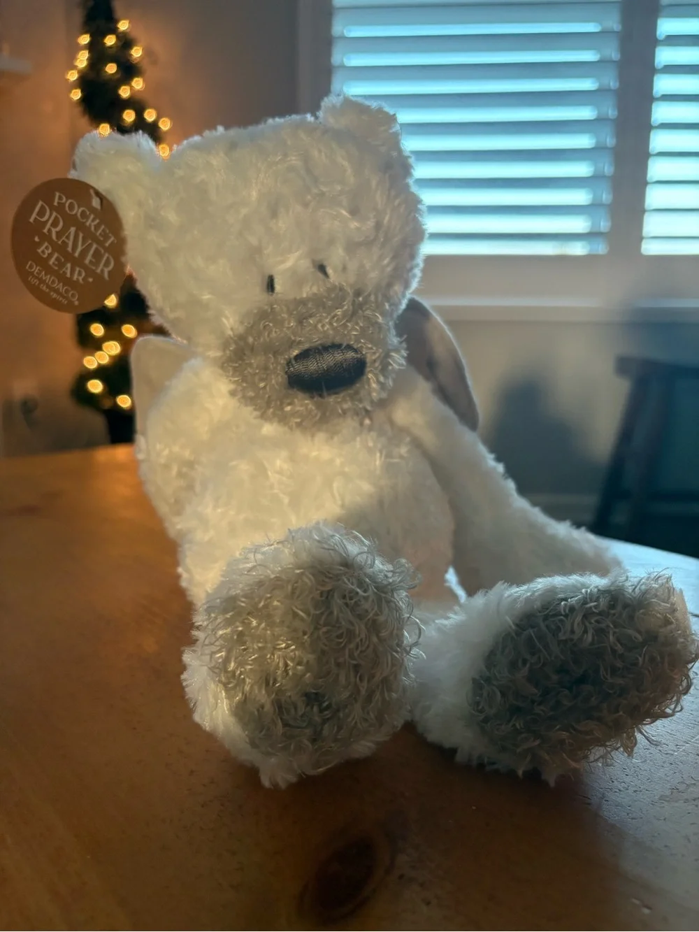 Demdaco Plush Pocket Prayer Bear Angel, Brand New